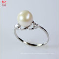 Heart Shape 925 Silver Sterling Silver Freshwater Pearl Ring (ER1606)